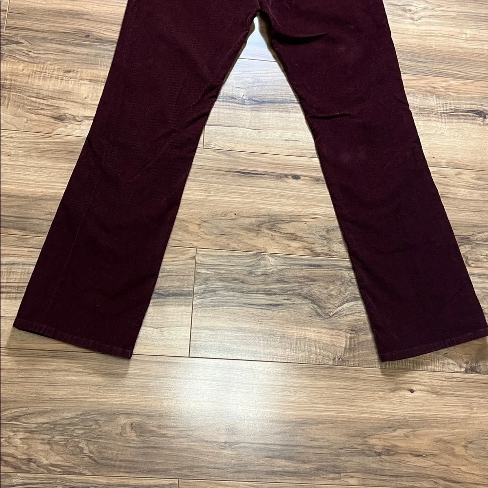 L.L. Bean Women’s Maroon Corduroy Trousers Sz 4R ( W25x L30) - Picture 6 of 8